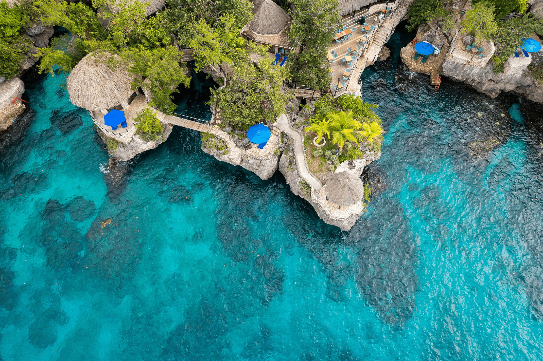 Aerial view of island